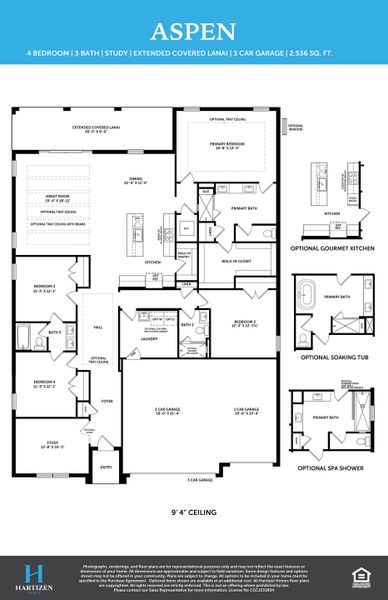 2D floor plan layout of this home in Eden Crest, Apopka, FL (Image 5).