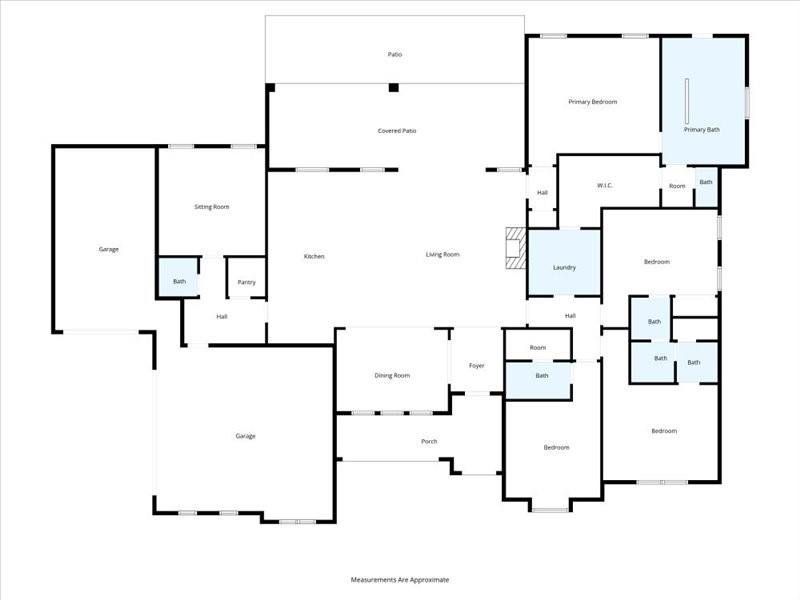 2D floor plan layout of this home in Canterbury Cove, Forney, TX (Image 5).