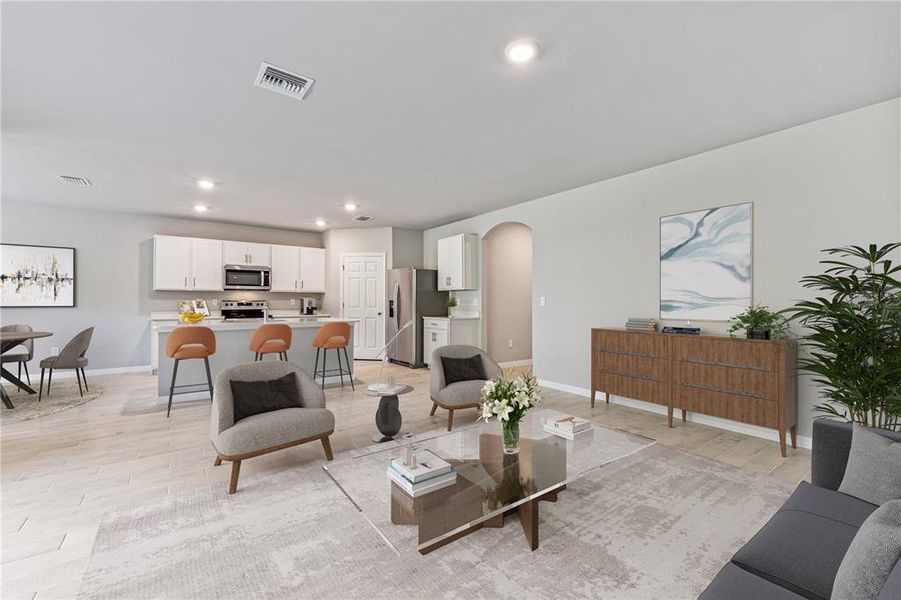 Furnished interior view inside a new home in Burnt Store Village, Punta Gorda (Image 10).