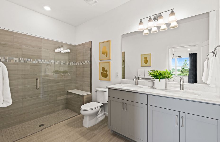 Owner's bath with double vanities