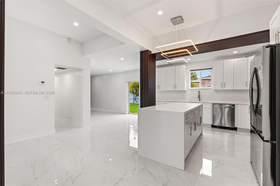 Furnished interior view inside a new home in , Miami (Image 12).