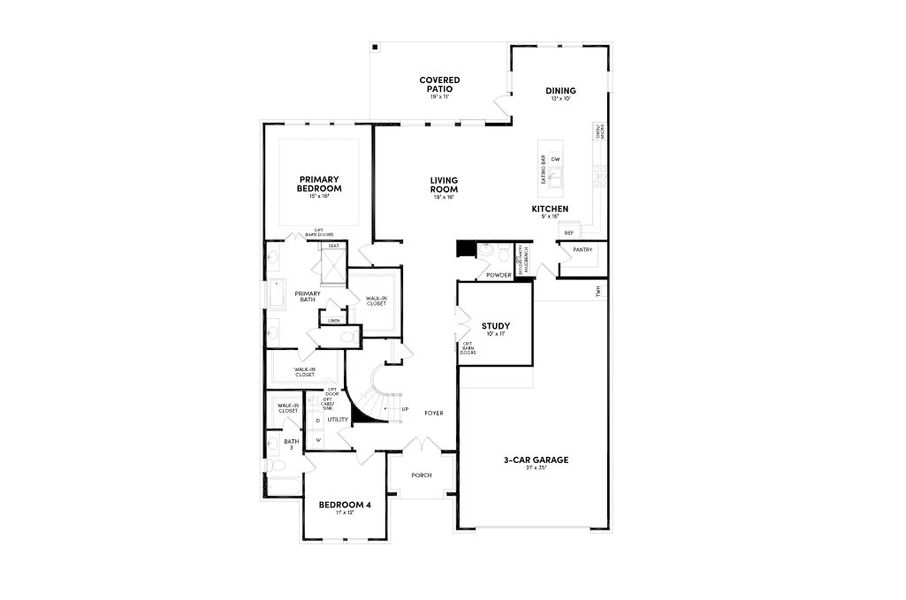 2D floor plan layout of this home in Elyson, Katy, TX (Image 2). 2D floor plan layout of this home in Elyson, Katy, TX (Image 2).