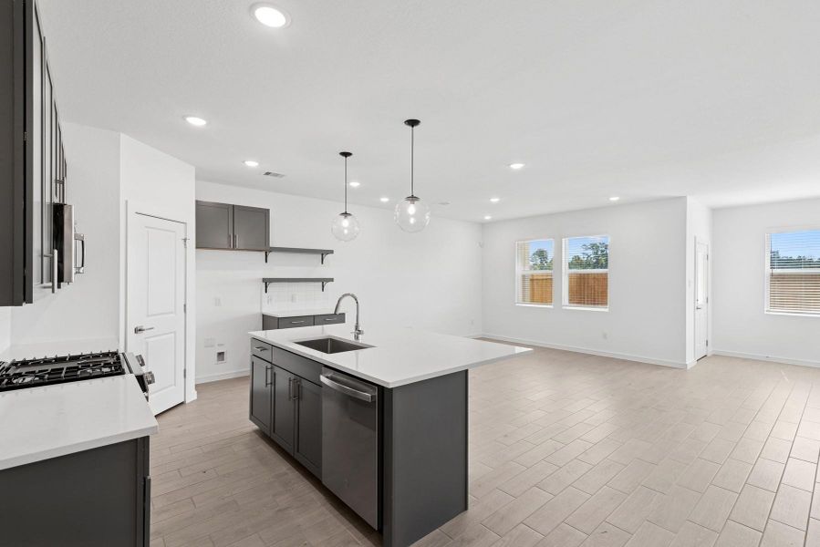 Lovely kitchen open to the great room and dining area