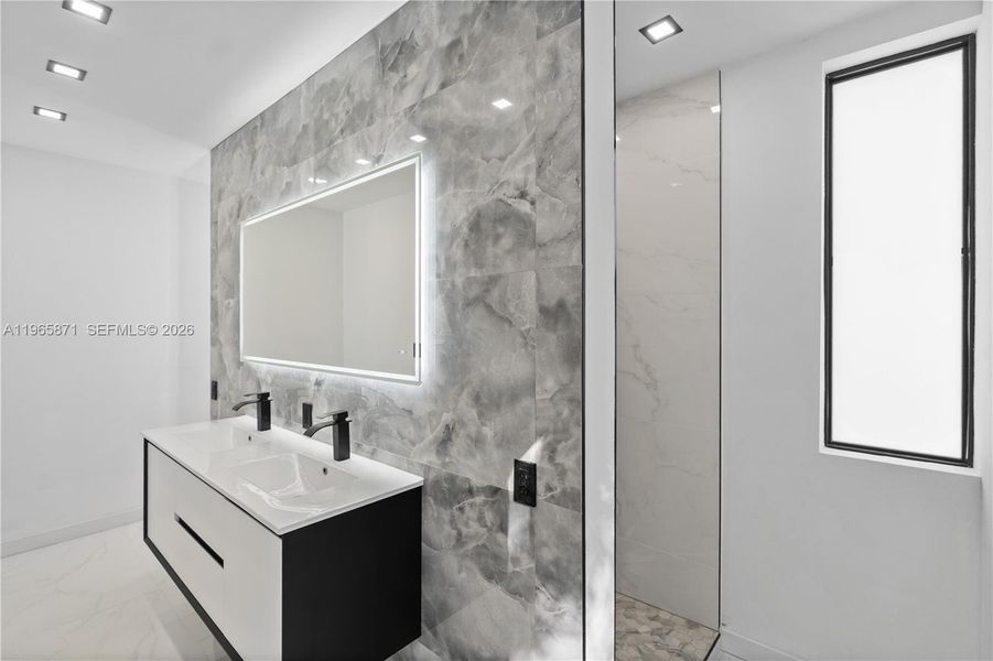 Furnished interior view inside a new home in , Miami (Image 9).