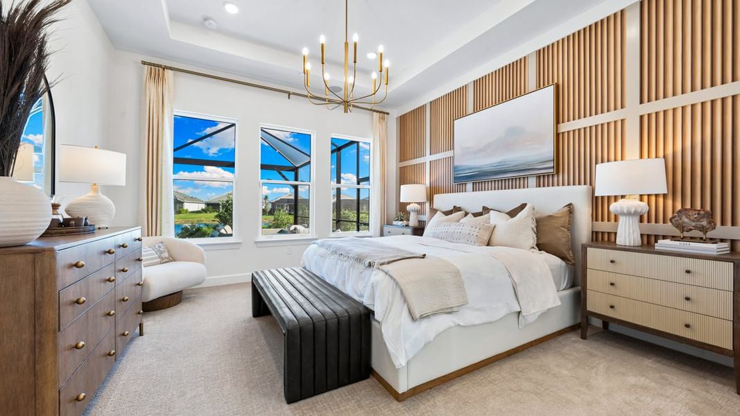 Furnished interior view inside a new home in Esplanade by the Islands, Naples (Image 6).