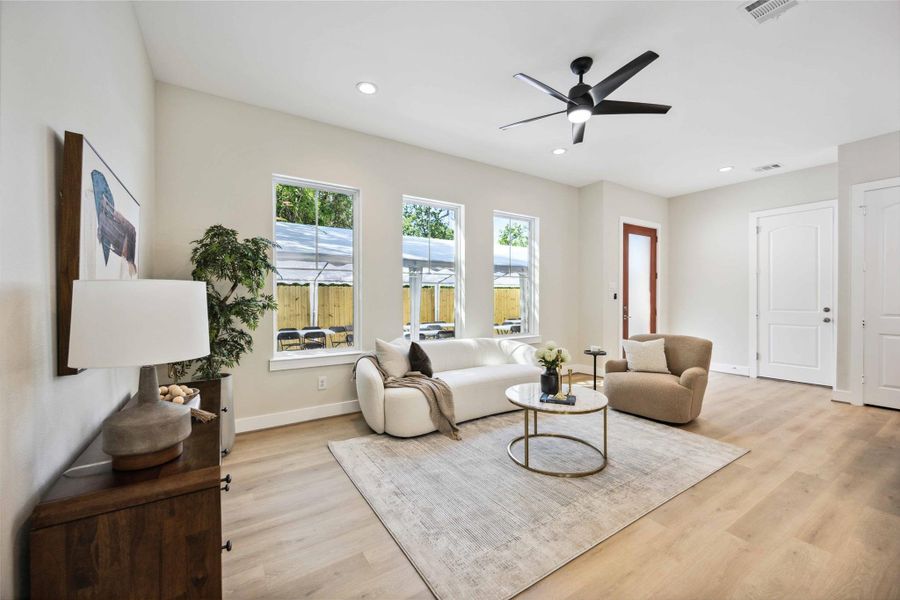 Furnished interior view inside a new home in , Houston (Image 2). Furnished interior view inside a new home in , Houston (Image 2).