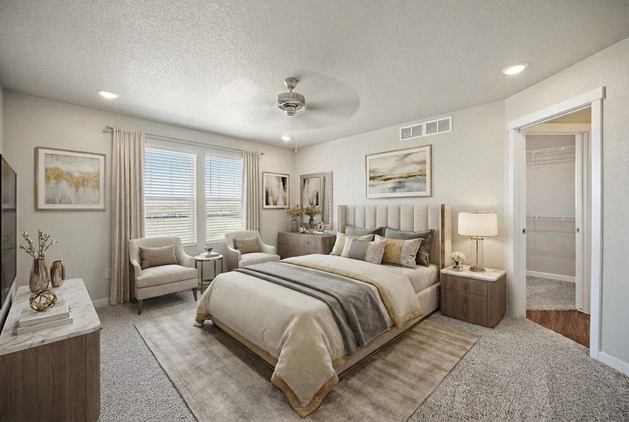 Furnished interior view inside a new home in Ridge at Lorson Ranch, Colorado Springs (Image 12). Furnished interior view inside a new home in Ridge at Lorson Ranch, Colorado Springs (Image 12).