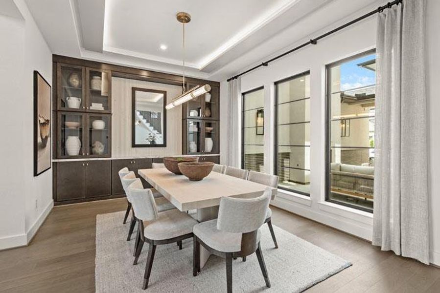 Here you can see the formal dining room which overlooks the courtyard. Representative image.
