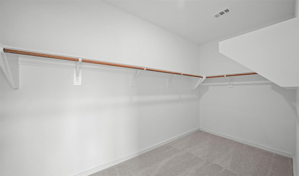 Large walk-in closet in primary suite (*Photo not of actual home and used for illustration purposes only.)