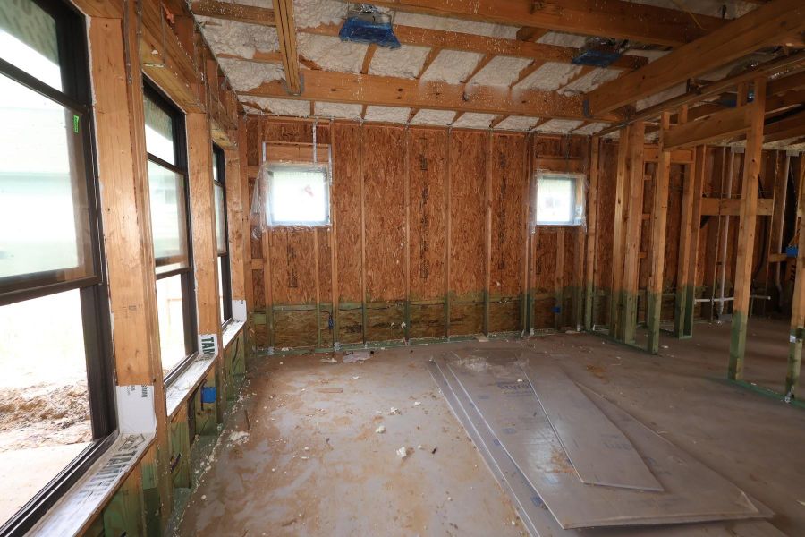In-progress construction of a new home in Riceland - Enclave Row Collection, Mont Belvieu, TX (Image 8).
