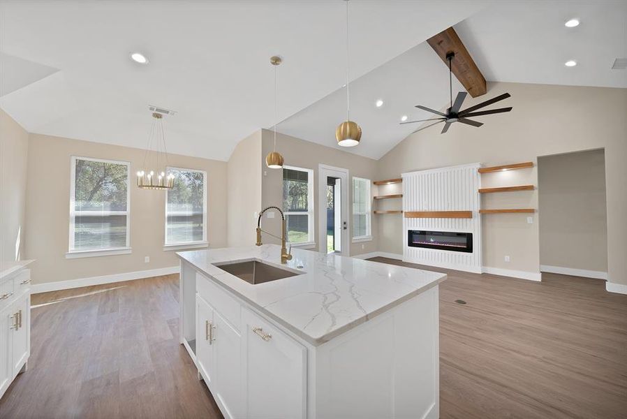 Furnished interior view inside a new home in , Dallas (Image 11).