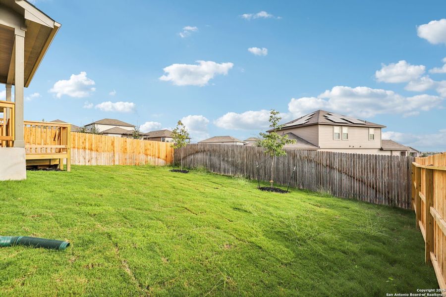Exterior details and patio area of a home in Legendary Trails - Premier Series, Cibolo (Image 24).
