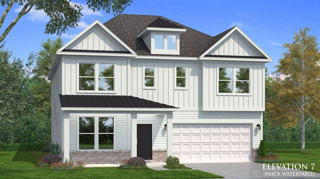 Representative exterior photo of a completed home built from the Brier Creek by DRB Homes in Riley Farms, Rockvale, TN (Image 6).