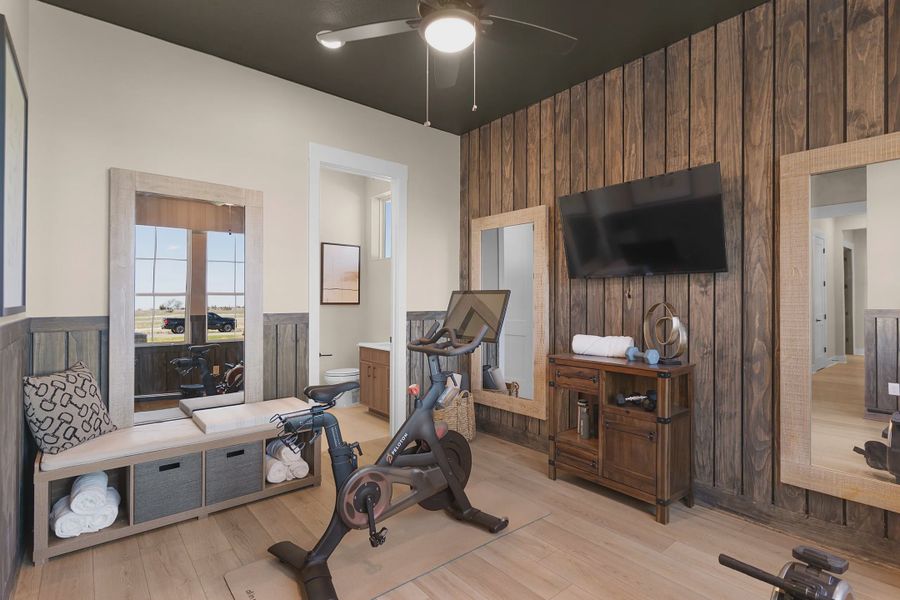 Representative furnished interior of a home built from the Reese by Chesmar Homes in Feathergrass, Fulshear (Image 8).