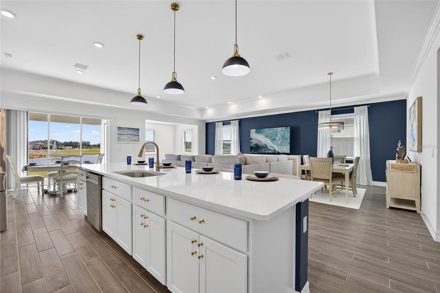 Furnished interior view inside a new home in Heritage Station, Punta Gorda (Image 12).