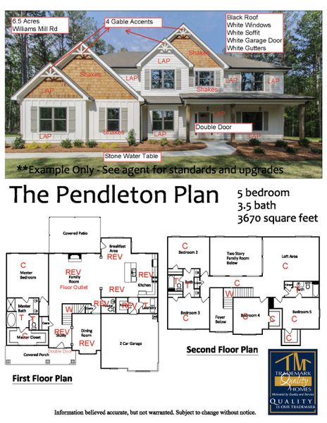 2D floor plan layout of this home in Williams Mill, Zebulon, GA (Image 1).