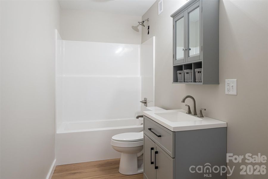 Third full bath on basement level