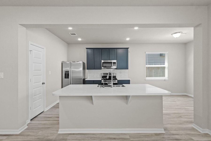 Gourmet island kitchen