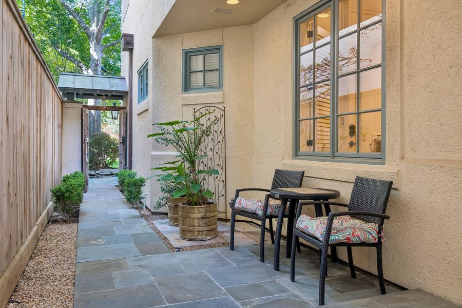 Another view of the gated courtyard !