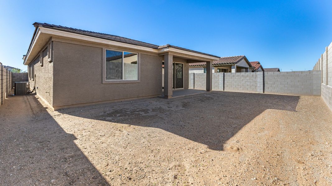 Exterior details and patio area of a home in Castillo at Anderson Parc, Buckeye (Image 3).