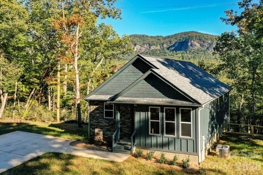 Front exterior of a new home in , Lake Lure, NC, highlighting curb appeal (Image 20).