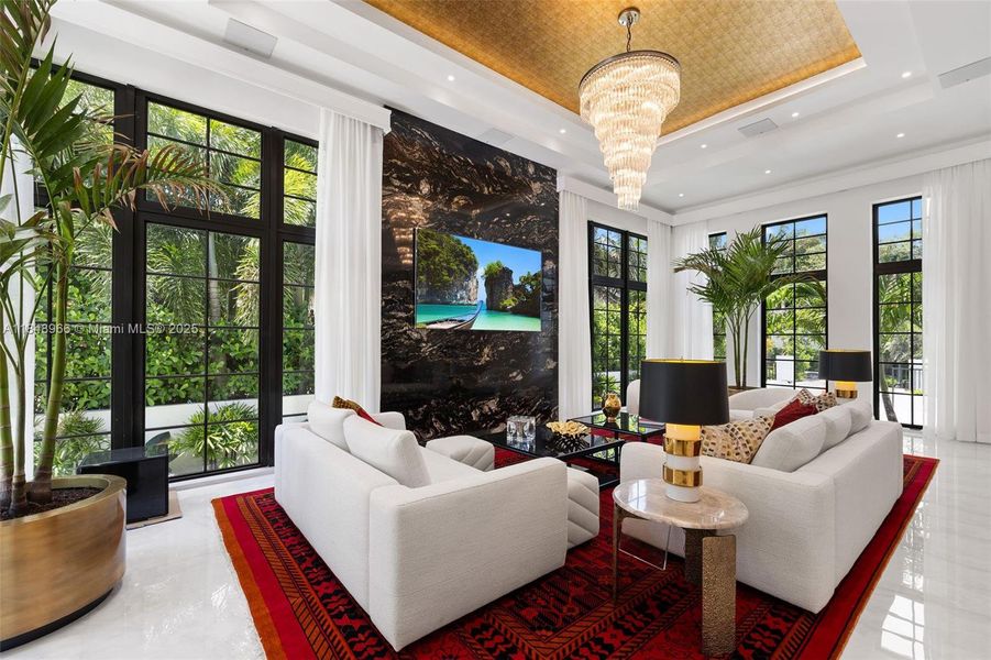 Furnished interior view inside a new home in , Miami Beach (Image 37). Furnished interior view inside a new home in , Miami Beach (Image 37).