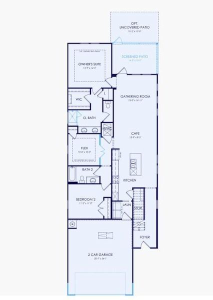 2D floor plan layout of this home in Sun City Peachtree, Griffin, GA (Image 4).