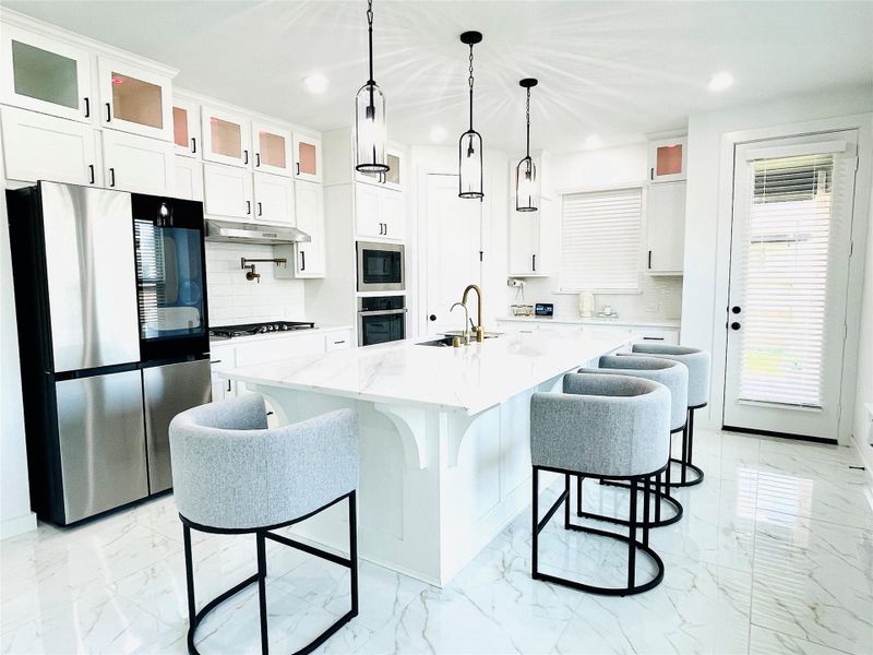 Quartz Counter with updgraded appliances.