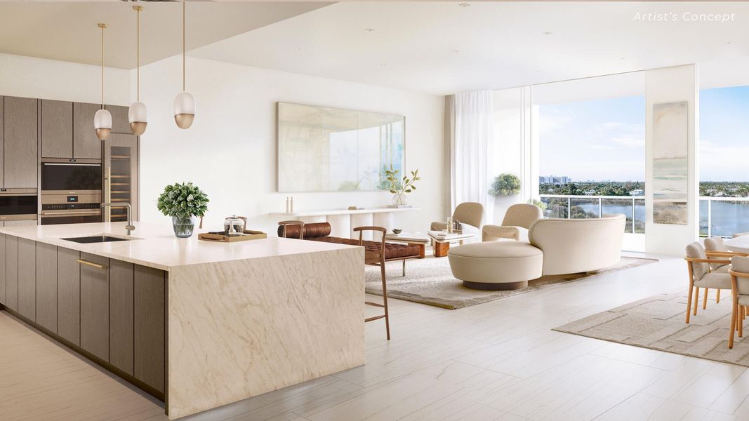 The Estate Collection Great and Kitchen expansive water view