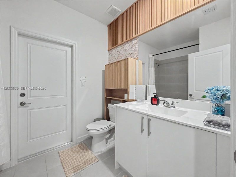 Furnished interior view inside a new home in , Miami (Image 28).