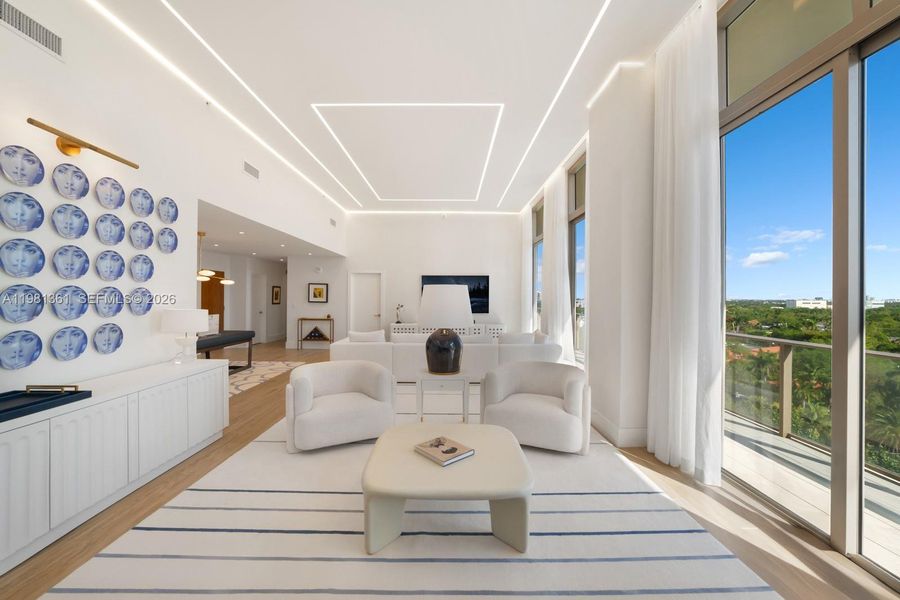 Furnished interior view inside a new home in , Miami (Image 17).