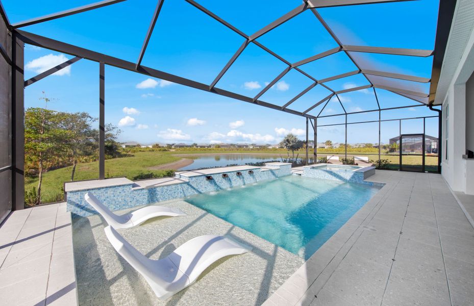 Representative exterior details of a home built from the Layton Grande by DiVosta in BeachWalk by Manasota Key, Englewood (Image 3).
