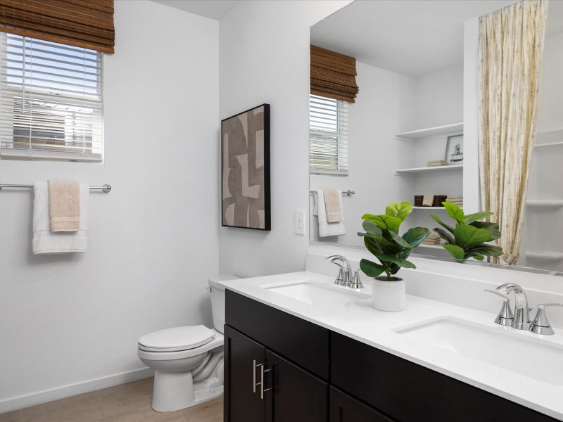 Bathroom in Lark Floorplan modeled at Allure Vista