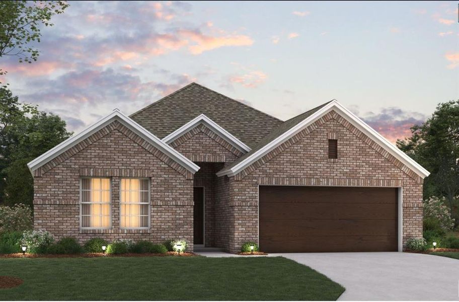 Front exterior of a new home in Sanderos, Fort Worth, TX, highlighting curb appeal (Image 1). Front exterior of a new home in Sanderos, Fort Worth, TX, highlighting curb appeal (Image 1).