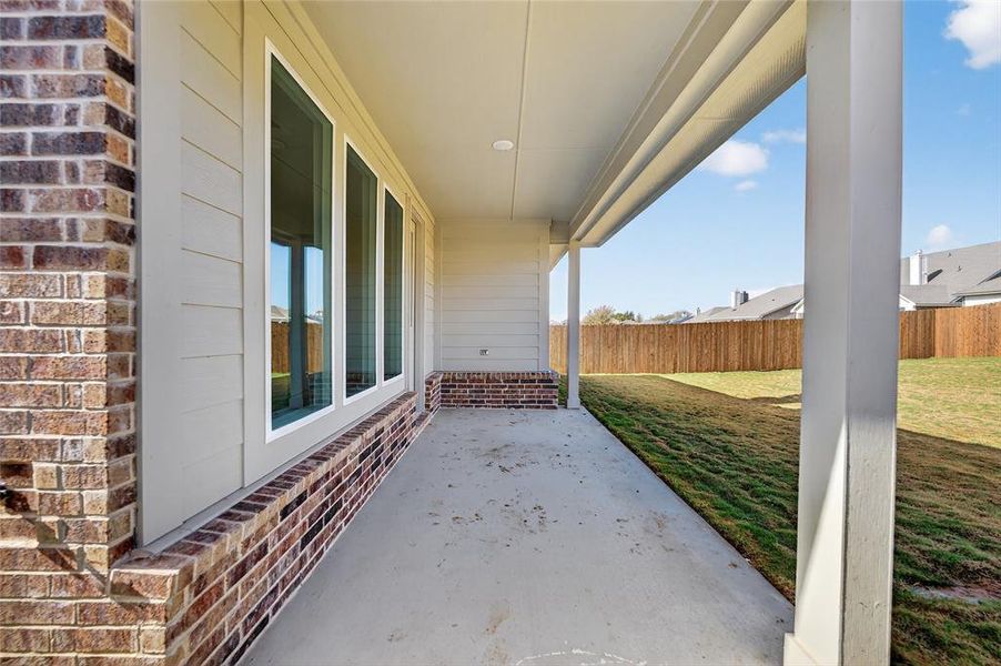 Exterior details and patio area of a home in Liberty Pointe, Gainesville (Image 29).