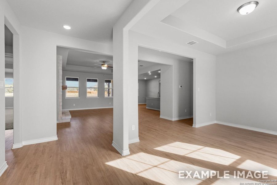 Representative unfurnished interior of a home built from the The Oxford F by Davidson Homes LLC in Potranco Oaks, Castroville (Image 14). Representative unfurnished interior of a home built from the The Oxford F by Davidson Homes LLC in Potranco Oaks, Castroville (Image 14).