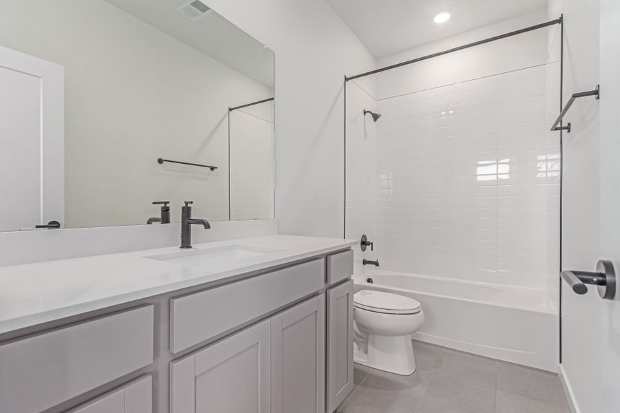 Furnished interior view inside a new home in Painted Prairie, Aurora (Image 12). Furnished interior view inside a new home in Painted Prairie, Aurora (Image 12).