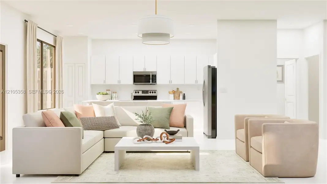 Furnished interior view inside a new home in Coral Breeze, Miami (Image 10).
