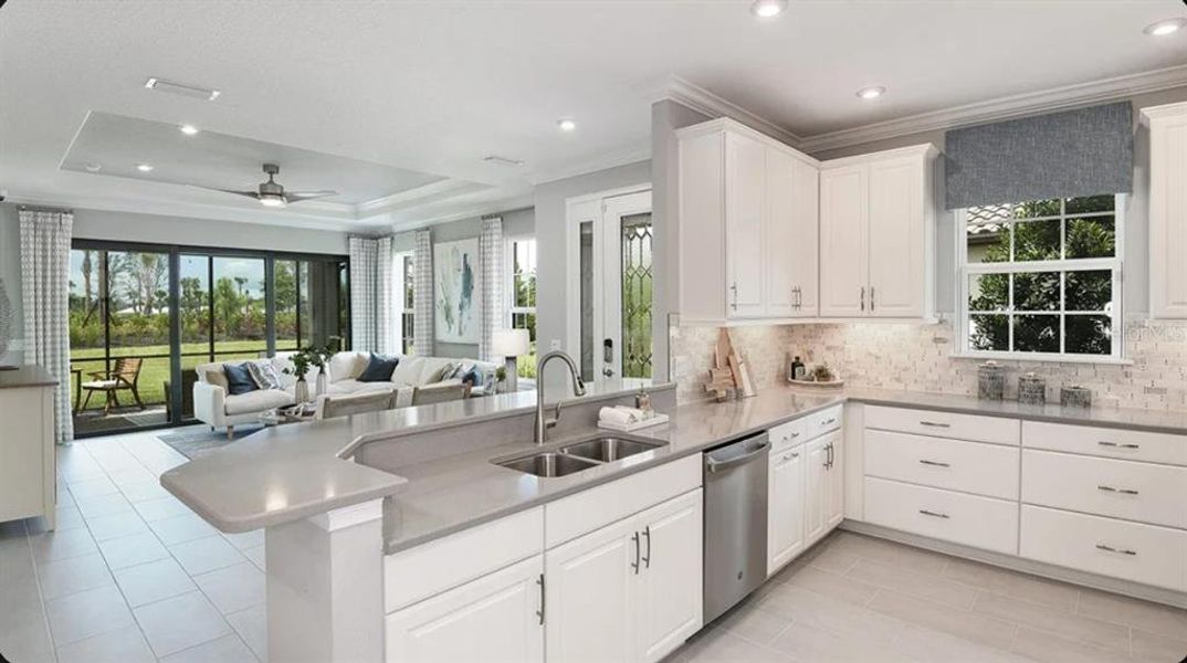 Furnished interior view inside a new home in Esplanade at Azario Lakewood Ranch, Bradenton (Image 11).