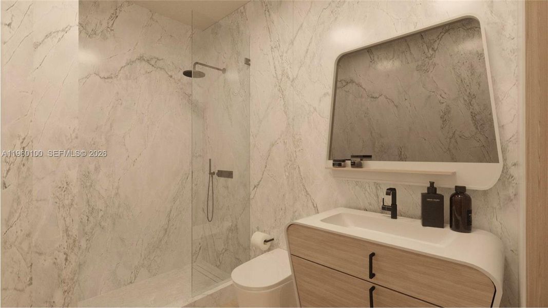 Furnished interior view inside a new home in , Miami Beach (Image 5).