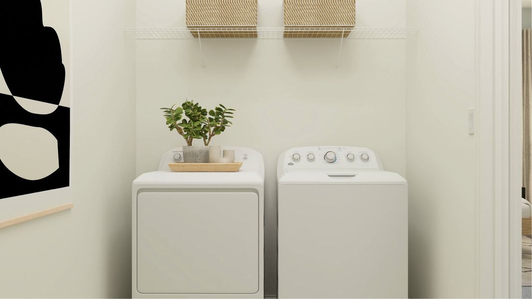 Daybreak laundry room