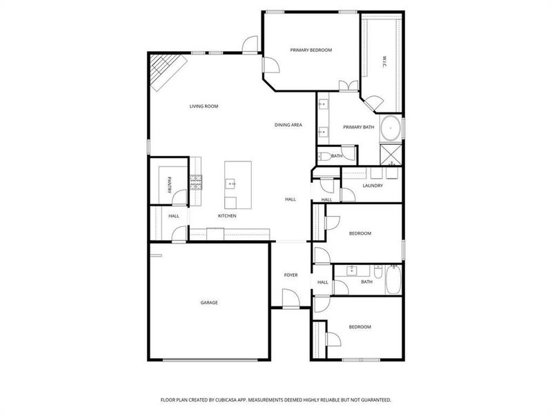 2D floor plan layout of this home in Lakeview Heights, Azle, TX (Image 3).