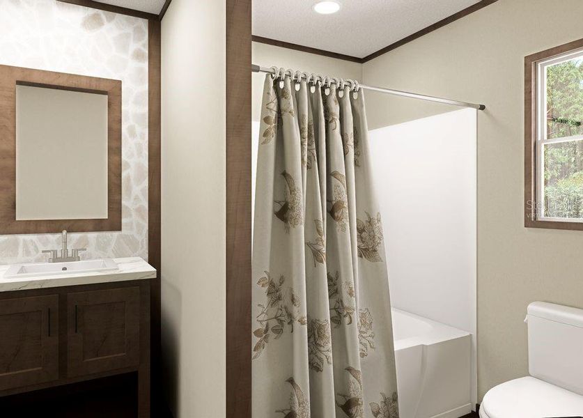 Furnished interior view inside a new home in , Satsuma (Image 12).