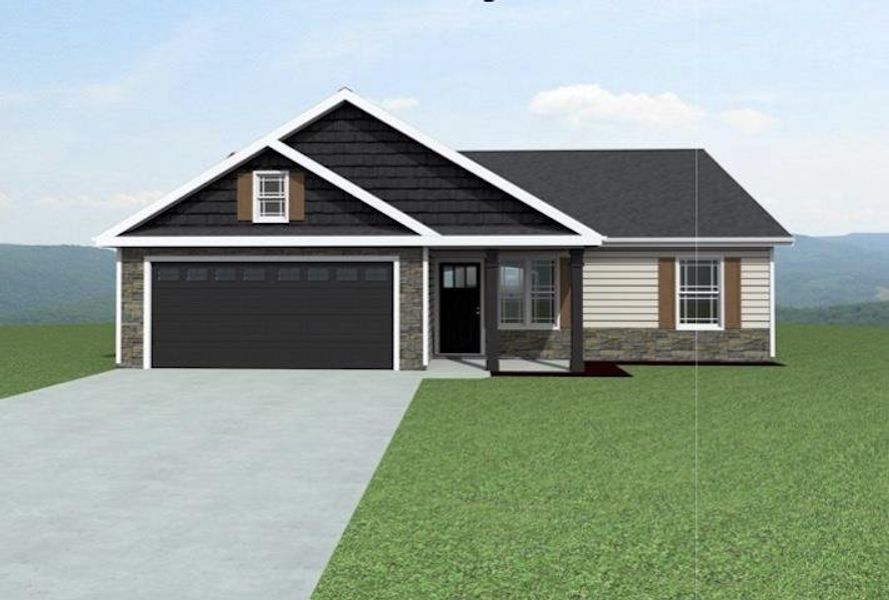 Front exterior of a new home in New Prospect Haven, Inman, SC, highlighting curb appeal (Image 1). Front exterior of a new home in New Prospect Haven, Inman, SC, highlighting curb appeal (Image 1).