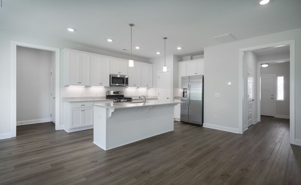 Representative furnished interior of a home built from the The McKee by Cothran Homes in Holly Ridge, Greenville (Image 5). Representative furnished interior of a home built from the The McKee by Cothran Homes in Holly Ridge, Greenville (Image 5).