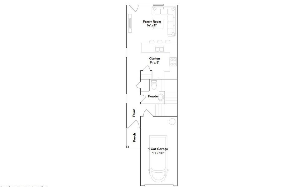 2D floor plan layout of this home in Villages of Greystone, Conroe, TX (Image 4).