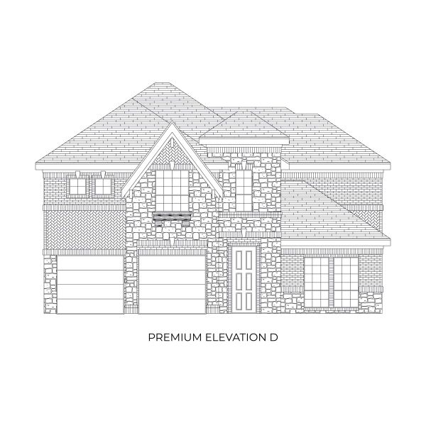 Representative rendering of the exterior for the Cooper F by First Texas Homes (Image 12).