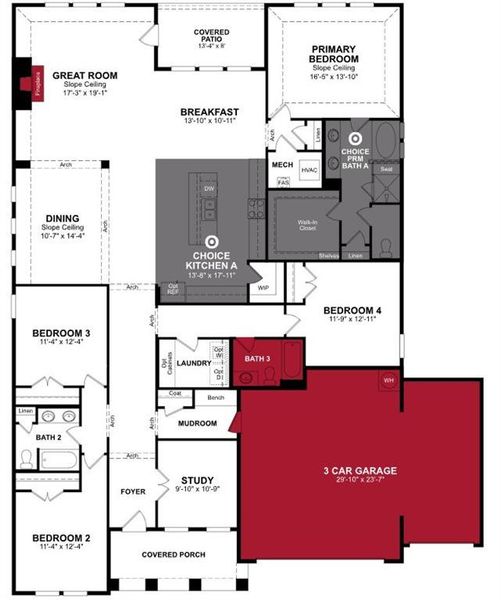 Beazer Homes Heath Golf and Yacht Club Driftwood floorplan.
