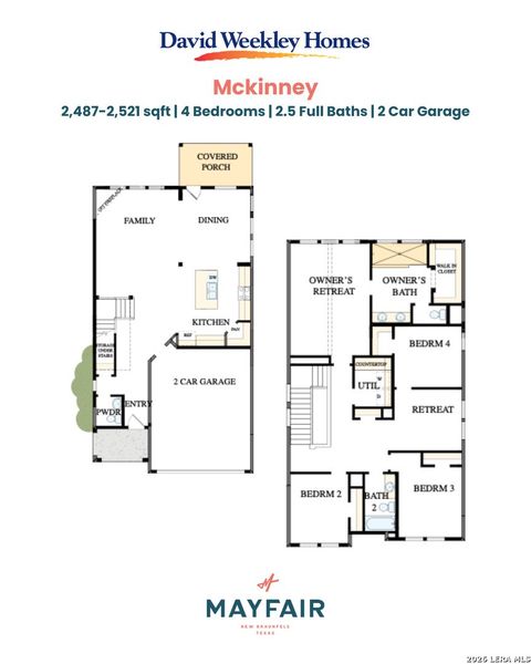 2D floor plan layout of this home in Mayfair - Select Garden Series, New Braunfels, TX (Image 2).