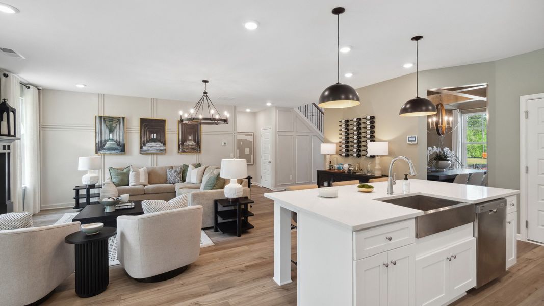 Representative furnished interior of a home built from the Meridian II by DRB Homes in Copperfield, Locust Grove (Image 27).